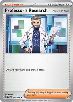 Rare Pokémon card Professor's Research [Professor Turo] 190/198 from Scarlet & Violet expansion